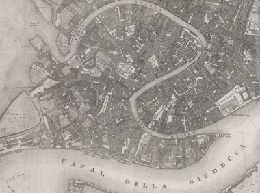 Une carte de Venise de 1829